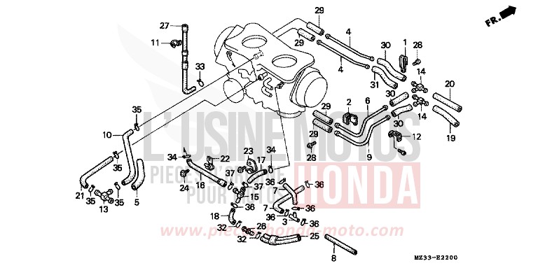 ROHRE (1) von Gold Wing PEARL SIERRA GREEN (G156) von 1994